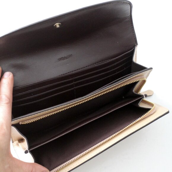 Coach Exotic Trim Slim Envelope Wallet - Picture 10 of 11